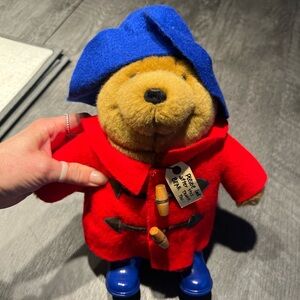 Paddington bear 2005 Charming Plush Bear with Red Coat and Blue Hat